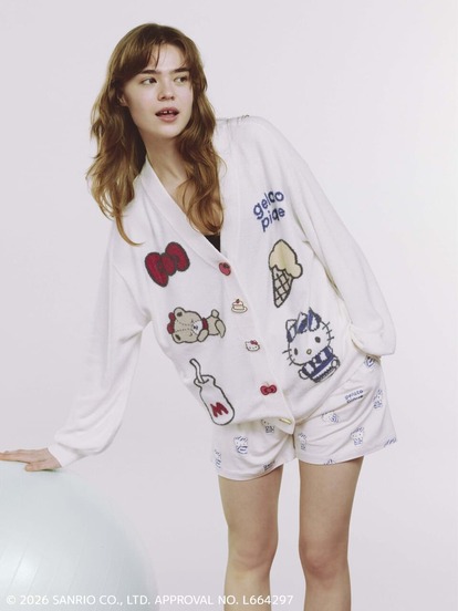 サンリオ ジェラピケ Tシャツ ショートパンツ 上下セット ホワイト ジェラート ピケから初の「サンリオ」コラボアイテムでるよ！世界観