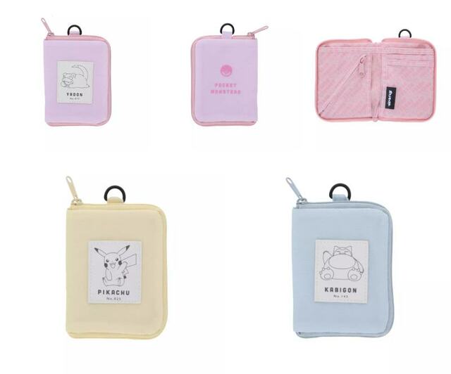 トラベルウォレット（ピカチュウ/ヤドン/カビゴン）　価格：各2,420円（税込）