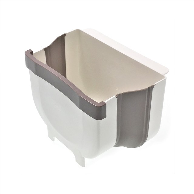 扉に掛ける折り畳みくず入れ