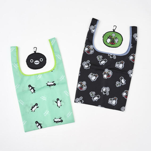 Suicaのペンギン エコバッグ（フェイス/てつどう）／各1,496円（税込）