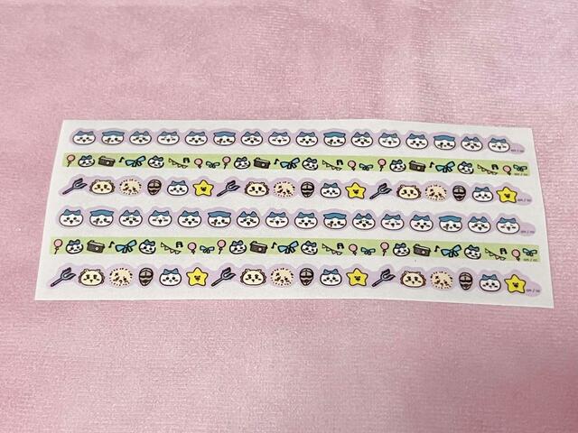 【ちいかわ×キャンドゥ】ハチワレメインのシール。ラッコやシーサー、鎧さんもいます♪