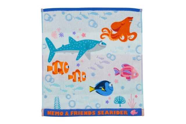 ウォッシュタオル 700円｜縦約35×横約34cm｜2017年4月24日（月）発売｜エンポーリオ｜東京ディズニーシー「ニモ&フレンズ・シーライダー」
