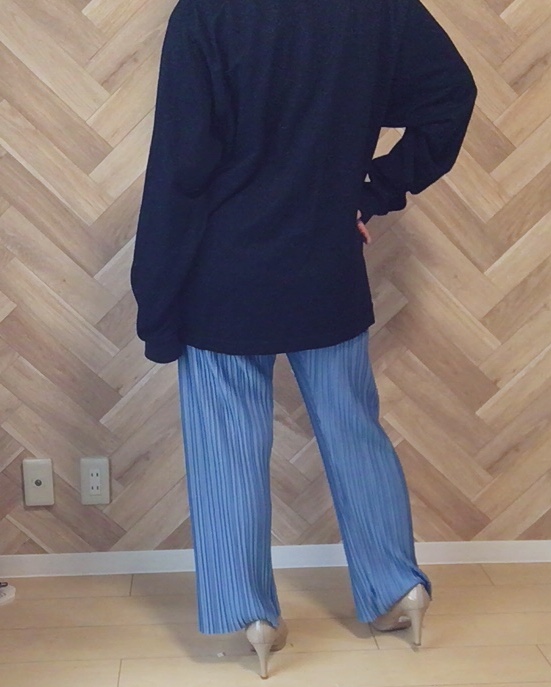 【Honeys プリーツパンツ】ヒールと合わせるならカットしなくてもいいかも