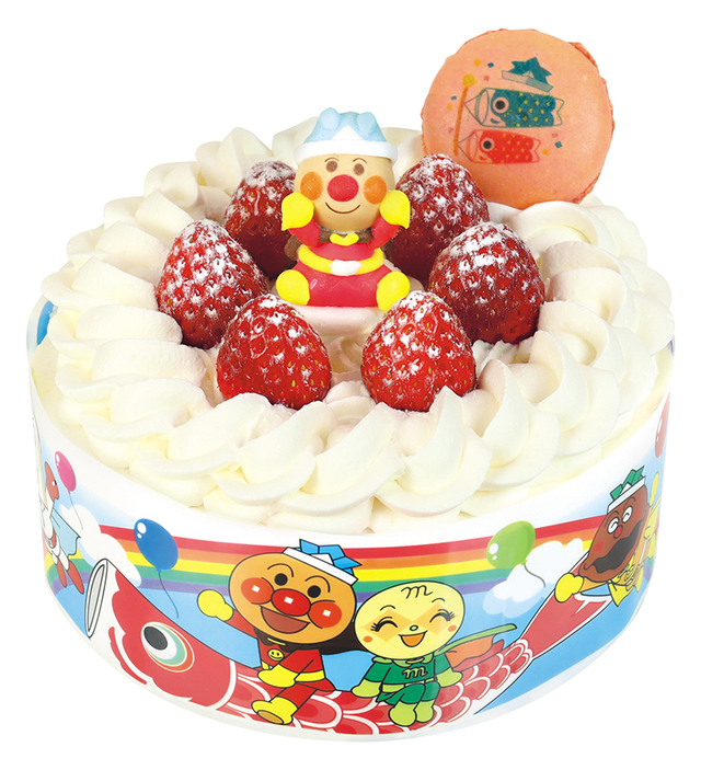 「それいけ！アンパンマン苺のショートケーキ」 税込4,200円、直径約145mm