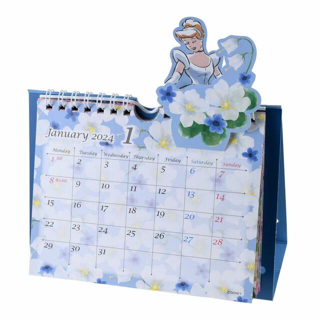 ディズニープリンセス 卓上カレンダー ポップアップ Calendar＆Organizer 2024 1,980円