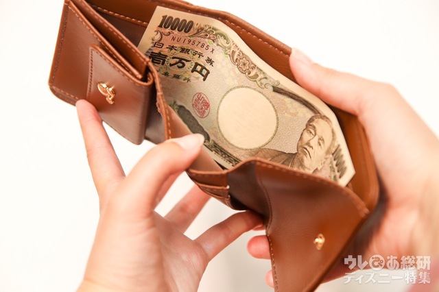 Disney MICKEY MOUSE 三つ折り財布BOOK BROWN