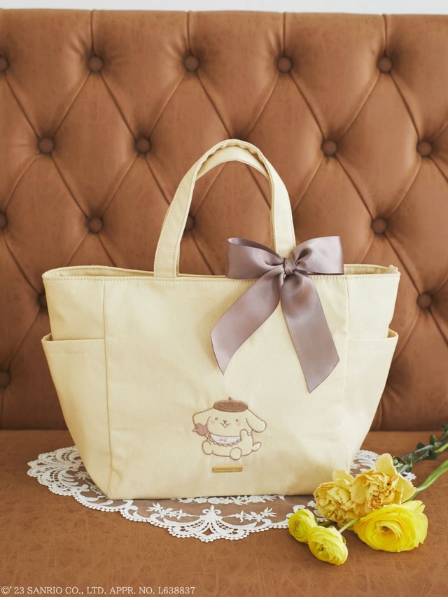 【Maison de FLEUR×ポムポムプリン】ポムポムプリン サイドポケットトートバッグ