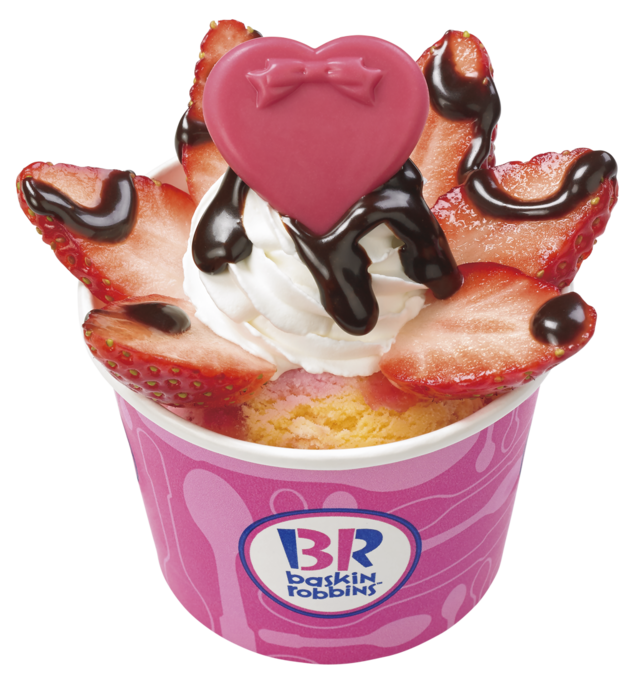 サーティワンアイスクリーム　「Pink Sweet Time（ピンクスウィートタイム）」　ストロベリーサンデー　シングル