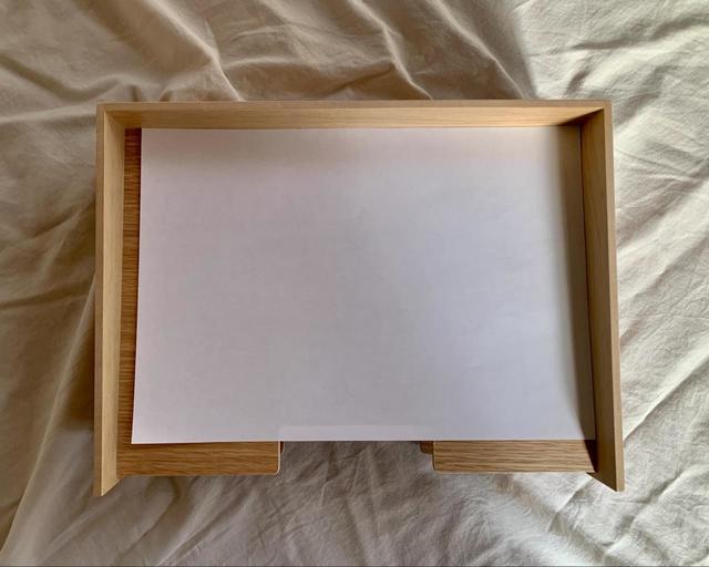 【無印良品 木製書類整理トレー】A4サイズのコピー用紙でサイズ比較