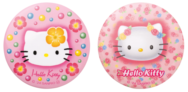 F賞缶バッジ SET（全8種）【Happyくじ『HELLO KITTY 50th〜ハッピーアニバーサリー★〜』】