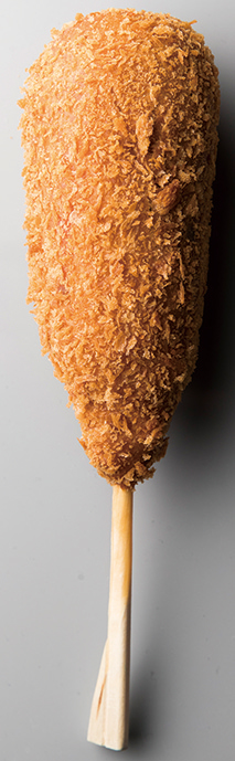 レインボーハットグ  400円｜とんちゃんのレインボーモッツァレラチーズハットグ