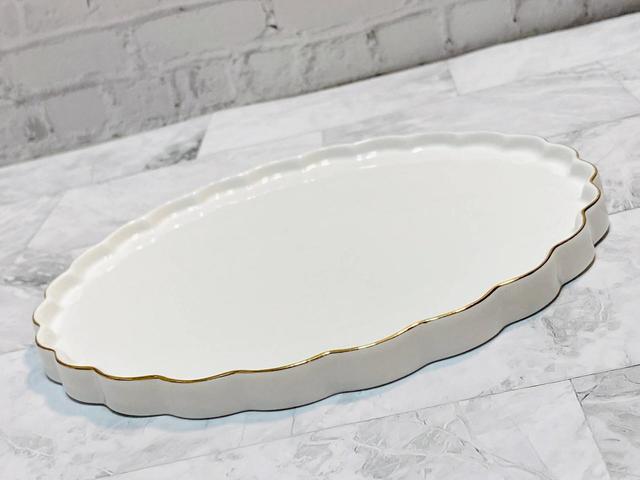 【Francfranc（フランフラン）】パステルスカラップ プレート M ホワイト／税込1,200円