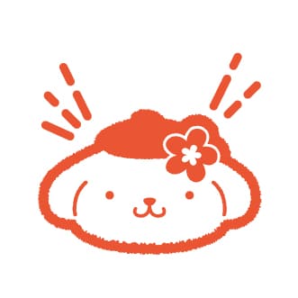 【サンリオキャラクターズ トロフィーカップスタンプ カラフル杯】ポムポムプリン パール　スタンプイメージ