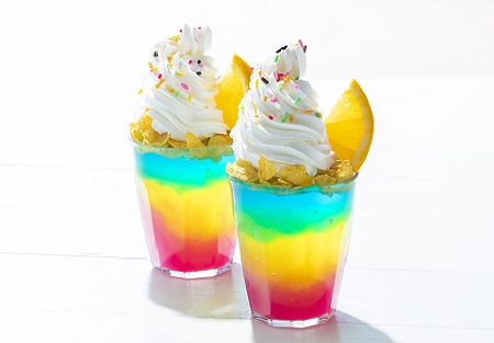 レインボーゼリーにチャレンジ！