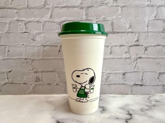 PEANUTS リユーザブルカップ ホワイト 473ml /税込800円
