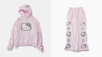 【サンリオキャラクターズ×and ST／and ST限定アイテム】HELLO KITTY】ルームウェアトップス 全2種 4,490円、【HELLO KITTY】ルームウェアパンツ 全2種 4,490円