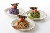 期間ごとにフレーバーが変わる、秋限定“生搾りモンブラン”。※「生搾りモンブラン食べ放題付きスペシャルコース」なら食べ放題！【スイパラ秋の大収穫祭】