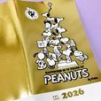 【PEANUTS 2026カレンダー&ダイアリー】スリムダイアリー(75周年記念デザイン):968円(税込)