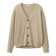 GU／ワイドリブコクーンカーディガン(長袖)　（BEIGE）