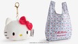 【Cath Kidston × Hello Kitty】エコバッグinフェイスポーチ 9,900円／第1弾のコラボレーションで大人気だった、マスコットチャームとエコバッグのセット