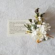 ミモザのコサージュ　ミニドライフラワーブーケ／fiore（うー）／展示のみ