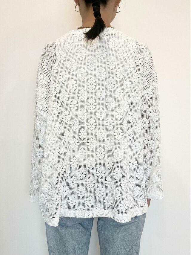 【niko and … レースジャガードプルオーバー】身長167cm・Lサイズ着用。お尻が半分くらい隠れるので、下半身が気になる人も安心して着られます◎