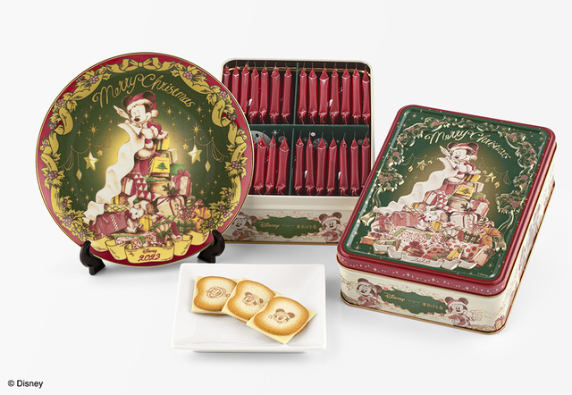 ミッキー＆フレンズ＜クリスマス＞/ショコラサンド「見ぃつけたっ」 28枚入 イヤープレート付き｜4,950円｜Disney SWEETS COLLECTION by 東京ばな奈