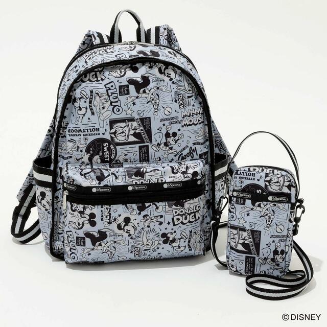 ルート バックパック ¥33,000、ミニフォン クロスボディー ¥10,450｜Disney100 Friends｜レスポートサック「Disney100 Collection by LeSportsac」