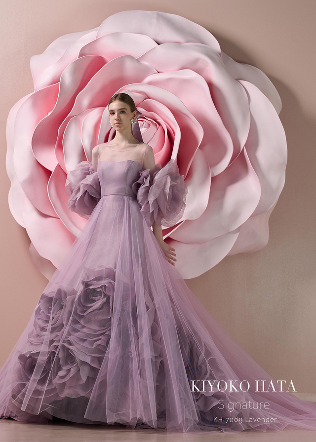 【クラウディア】KIYOKO HATA(キヨコハタ)新作ウェディングドレス|KH-7009_lavender