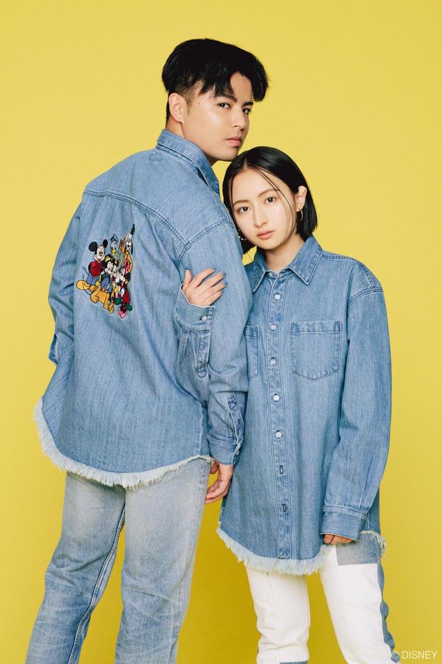 「MD J M&M FRIENDS DENIM SH」12,980円 - Disney SERIES CREATED by MOUSSY JULIDYコレクション