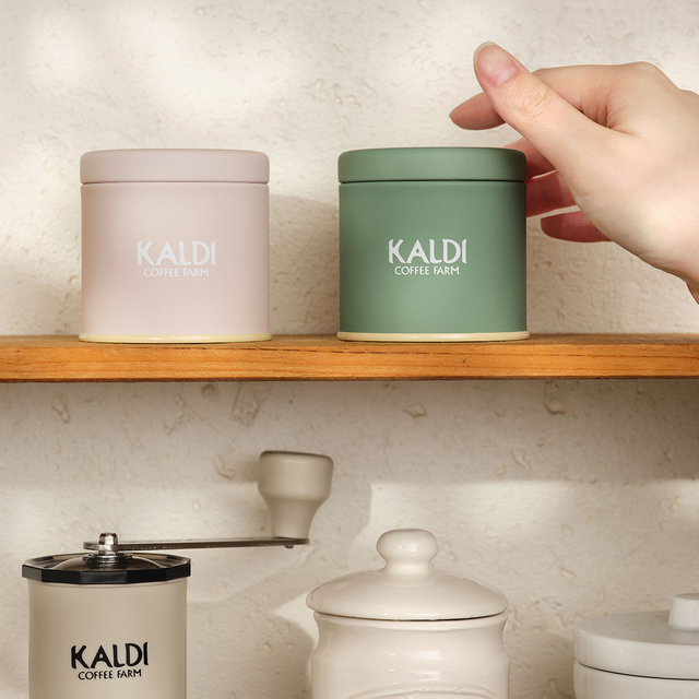 【カルディ】ミニキャニスター缶 各341円(税込)