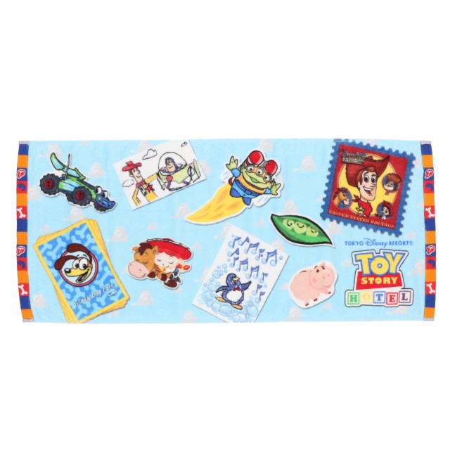 フェイスタオル 1,500円｜縦約34×横約80cm｜販売店舗：東京ディズニーリゾート・トイ・ストーリーホテル内ディズニーショップ「ギフト・プラネット」