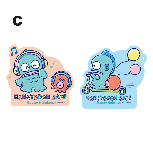 「ビッグステッカー2枚セットC」＜価格：990円＞【ハンギョドンの“好物メニュー”が食べられる「ハンギョドン カフェ」でオリジナルグッズも手に入れちゃおう！】