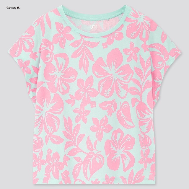 【WOMEN】ミッキー アロハ UT（半袖・リラックスフィット）¥990