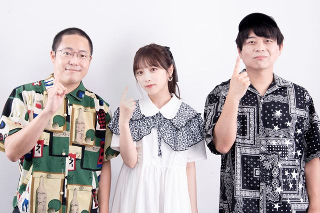 左からアベラヒデノブ（監督）、与田祐希（乃木坂46／リコ役）、畑中翔太（企画・原案・脚本）