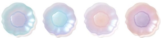 グラデーションオパール ガラスプレート M：1,300円（税込）