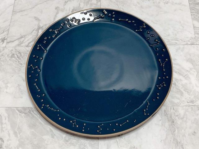 【ナチュラルキッチン】カフェプレート星座ネイビー／税込330円