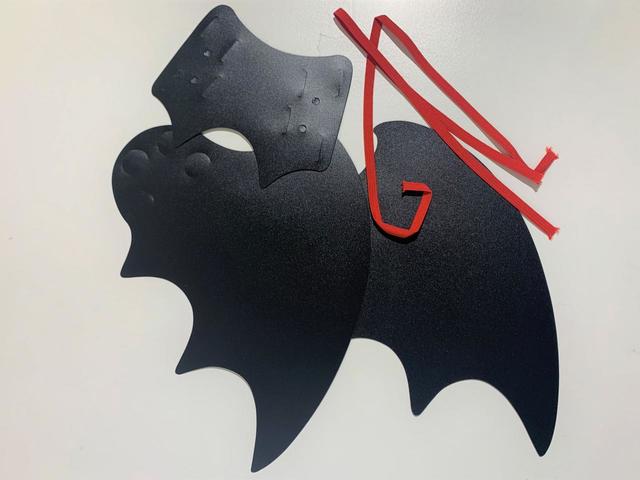 【Watts】「コウモリウィング／ブラック」袋の中には2枚の羽根や紐などが入っています