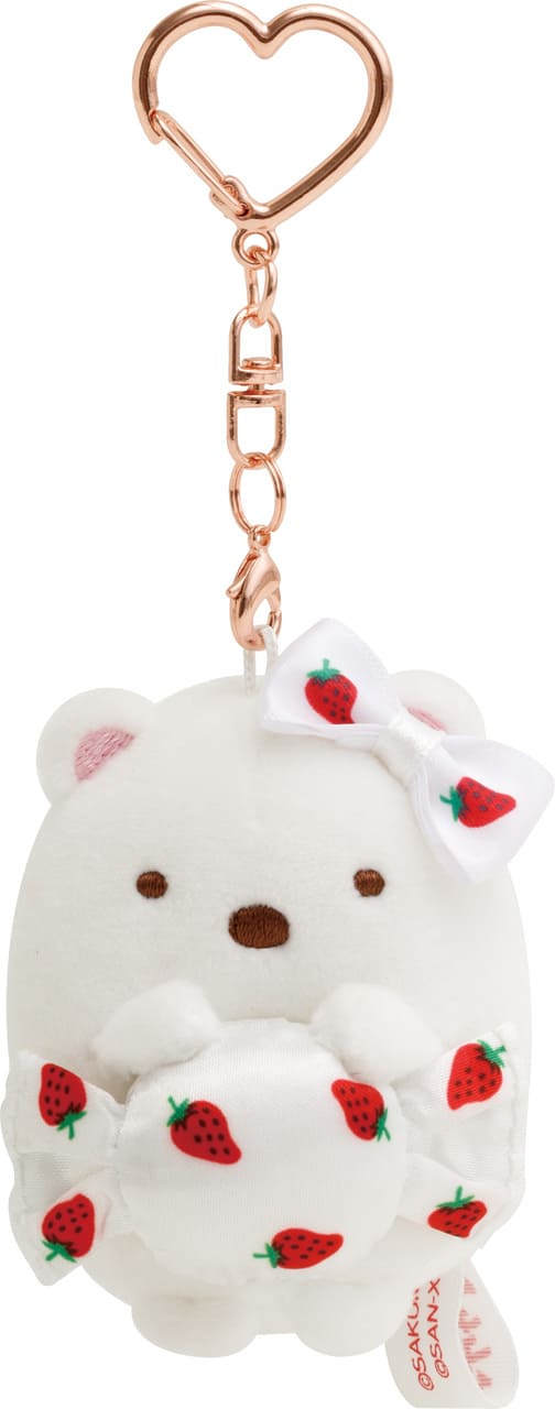 【すみっコぐらし×サクマいちごみるくキャンディ】「ぶらさげぬいぐるみ」2,090円　しろくま