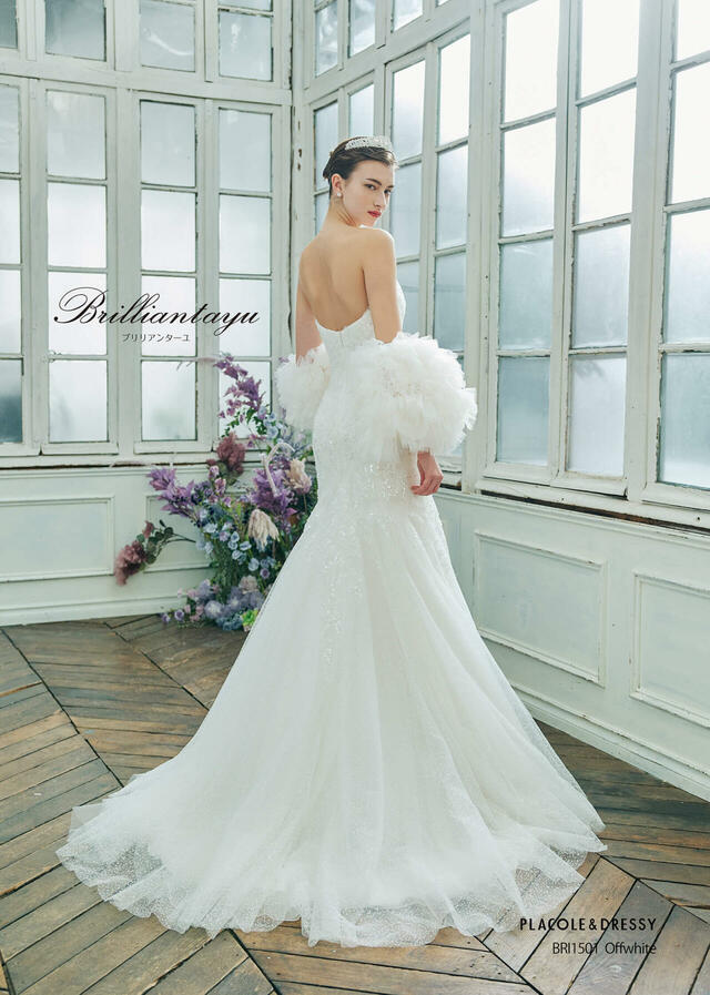 KURAUDIA × PLACOLE & DRESSY（クラウディア×プラコレ）新作ウェディングドレス｜BRI1501_Offwhite