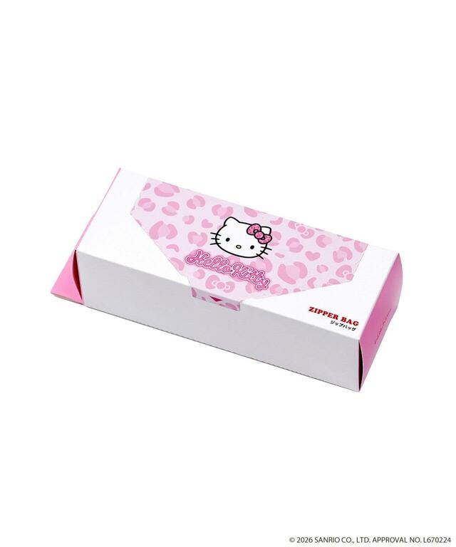 【3COINS×ハローキティコラボアイテム人気ランキング 4位】「HELLO KITTY ジップバッグ」ピンク 660円（税込）