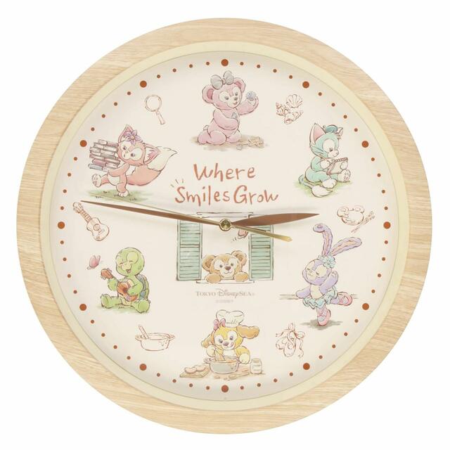 掛け時計 11,000円|ダッフィー&フレンズの「ウェア・スマイルズ・グロウ」グッズ|東京ディズニーシー|発売日:2024年7月1日(月)