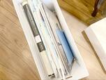 【山崎実業 tower 蓋付き収納ボックスワゴン】本体（容量約12L）には本や書類などの紙類をまとめて収納！