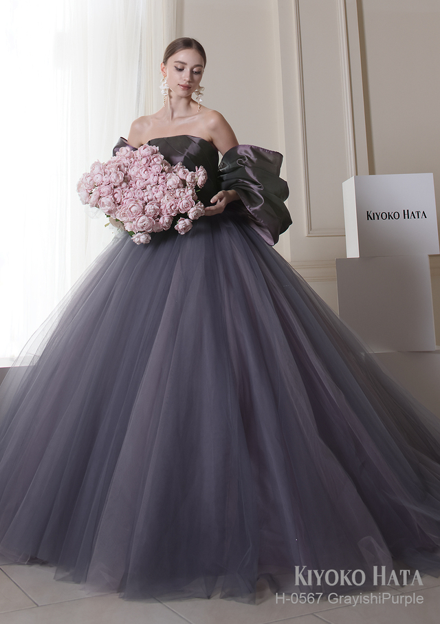 【KIYOKO HATA キヨコハタ】新作ウェディングドレス：KH-0567_GrayishiPurple