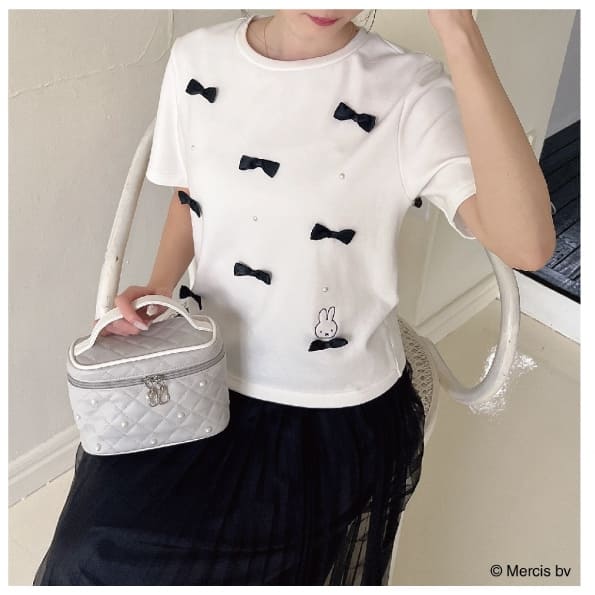 miffy パールリボンTシャツ　¥5,390