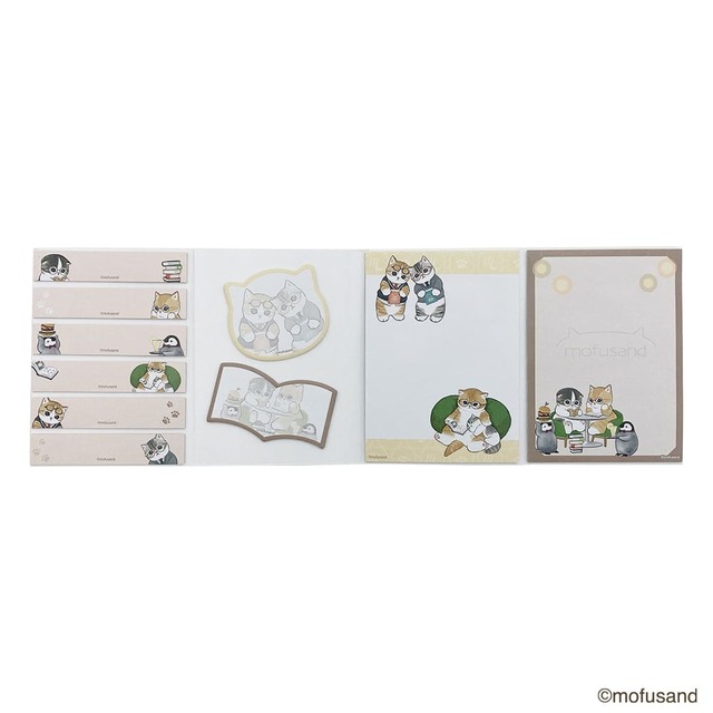 【mofusand もふもふBOOKSTORE】ブック型付箋の中身