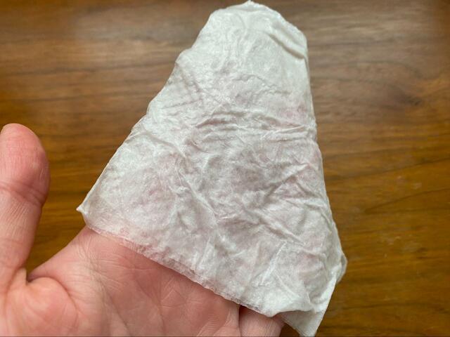 【ニトリ ぬれると99%除菌するペーパータオル(150N)】手も拭けるのでアウトドアにもピッタリ