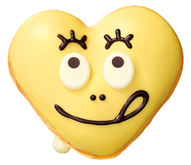 「バーバズー レアチーズ ハート」＜378円（イートイン385円）＞【クリスピー・クリーム･ドーナツが「バーバパパ」とのコラボレーション第3弾を開催】