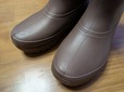 【ワークマン レディース防寒EVAレインブーツ】つま先はスッキリ細身のデザイン。野暮ったく見えないのが嬉しいポイント!