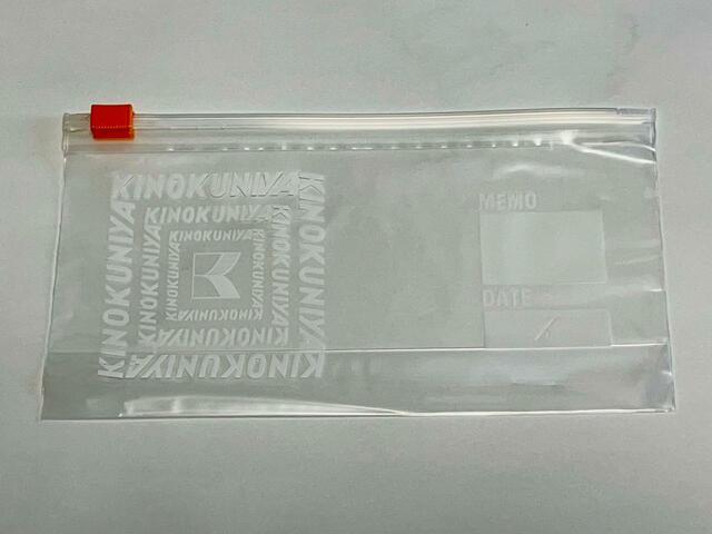 【紀ノ国屋 スライドジッパーバッグ Mサイズ】実寸サイズはヨコ20×タテ10×底マチ4cm